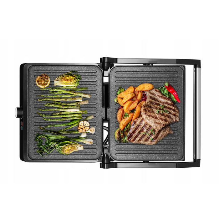 Електричний розкладний гриль Mozano Grill Chef, чорний, 2200 Вт, великий