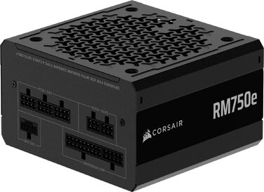 Блок живлення Corsair RM750e (2025) 750W, повністю модульний, ATX 3.1, PCIe 5.1, 12V-2x6, Cybenetics Gold, низький рівень шуму, чорний