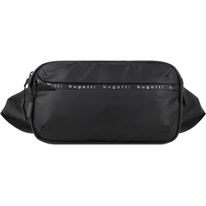 Чоловіча поясна сумка Bugatti Blanc - для подорожей, повсякденного використання та спорту (Чорна)