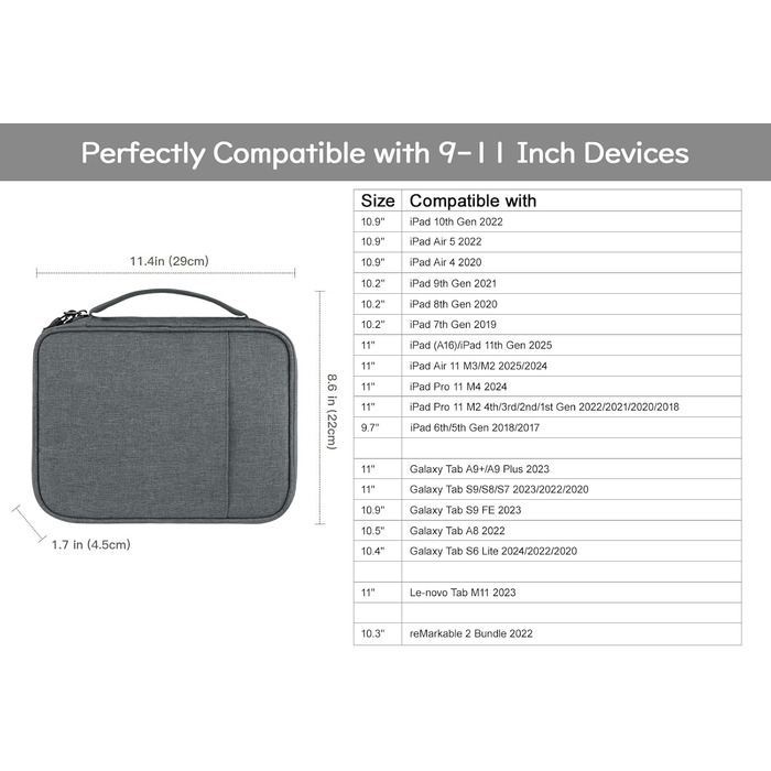 Органайзер для гаджетів Dadanism - універсальна сумка-чохол для планшетів 9-11