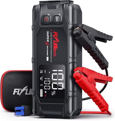 Powerbank Flylinktech 8000A для авто: 26800mAh, 8000A, PD65W, Jump Starter для бензинових та дизельних двигунів (до 12.0L)