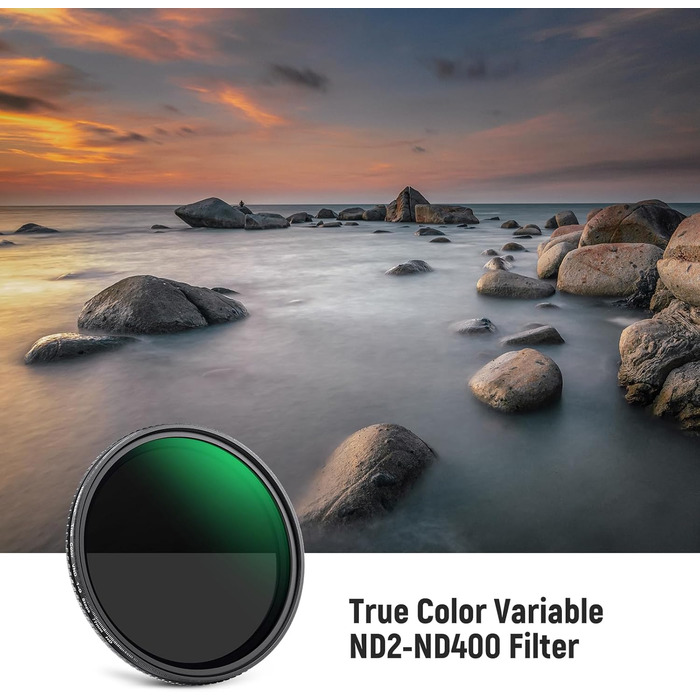 NEEWER Фільтр ND Variabler 67mm ND2-ND400, Градуйований ND-фільтр з HD склом та алюмінієвою рамкою