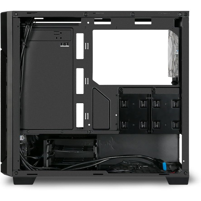 Корпус для ПК Sharkoon V1000 RGB Micro Tower, чорний, Micro-ATX, з бічним вікном