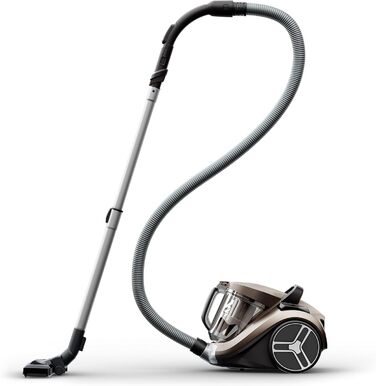 Пилосос Rowenta Compact Power XXL Animal без мішка, 900 Вт, 3-рівнева фільтрація, великий об’єм, радіус 8,8 м, насадки для шерсті тварин, паркету та щілин, бронзовий
