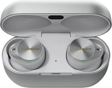 Навушники бездротові Technics EAH-AZ80E-K сріблясті з шумозаглушенням та мікрофоном