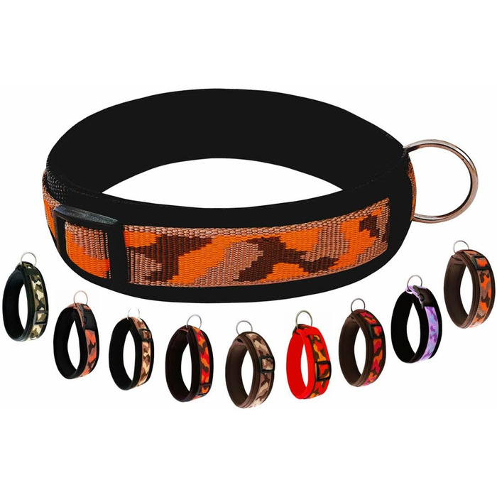 Нашийник для собак BuddyPack широка та м'яка пов'язка з неопрену, всі розміри, кольоровий (XXS (29-34 см), світло-коричневий-помаранчевий-темно-коричневий)