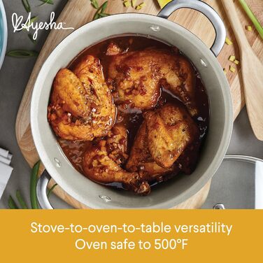 Набір кухонного посуду Ayesha Curry Home Collection, 9 предметів, антипригарне покриття, колір Twilight Blaugrün
