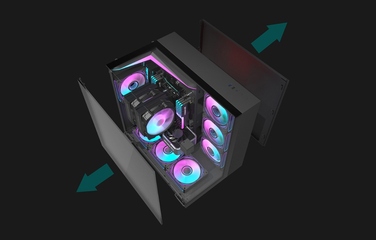 Корпус для комп'ютера darkFlash TH285 Cube Case ATX aRGB, 4 вентилятори, загартоване скло