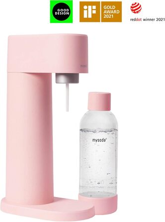 Газова машина Mysoda Pack Woody - рожева, з PET-пляшкою та CO2-циліндром