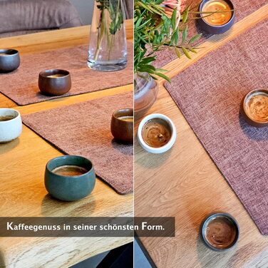 Набір кавових чашок для капучино, лате макіато, 4 шт, 80 мл, порцеляна, ручна робота, без ручки, для посудомийної машини