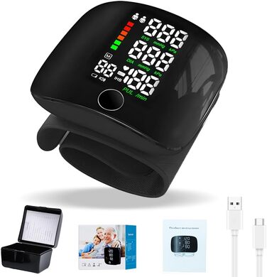 Тонометр на зап'ясті ADDLIVE Digital - точний вимір артеріального тиску з LCD-дисплеєм та пам'яттю на 99 показників, автоматичне озвучування (німецька мова)