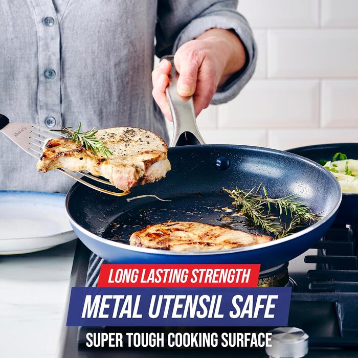 Набір сковорідок Blue Diamond Cookware Diamant, 2 шт. (24 см, 28 см), керамічне антипригарне покриття, без PFAS, для всіх типів плит (крім індукційних)