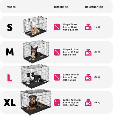 Транспортний вольєр для собак Tectake®: стабільний, розкладний, для колір, цуценят, в багажник, авто, кемпінг, квартира - 108 x 71 x 76 см