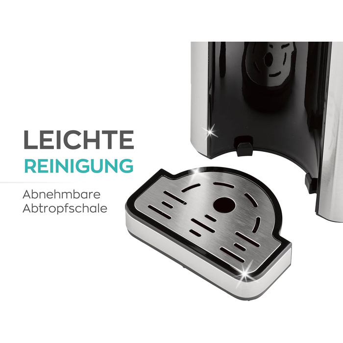 Heinrich's hot water dispenser: hot water at the touch of a button between 40°-100°C, water volume selectable from 100ml-400ml, suitable for baby food, incl. cleaning function + filter, touch display, 2.7