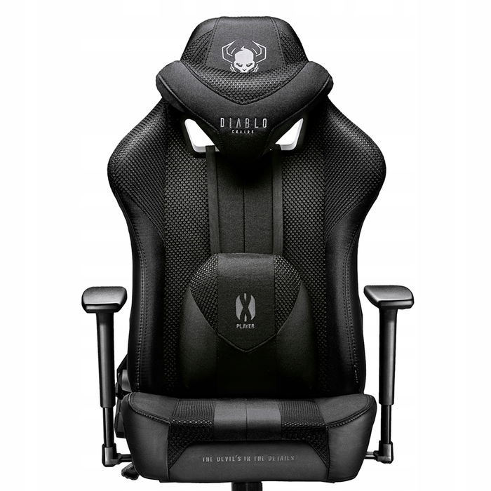 Ігрове крісло Diablo Chairs X-Player 2.0, тканина, чорне