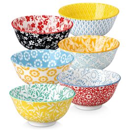 Набір посуду Vancasso Selene для 6 осіб, 24 елементи: тарілки, супові тарілки, десертні тарілки, миски, пастельний фарфор, мікрохвильова піч