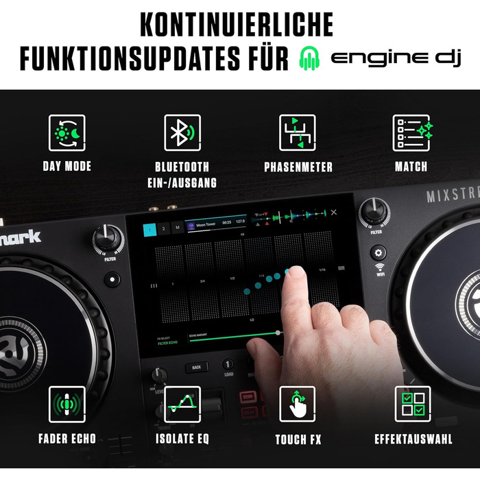 DJ-контролер Numark Mixstream Pro+ з розділенням STEM, 2 деки, Wi-Fi, 7