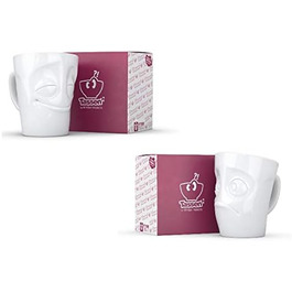 Fiftyeight products, Fiftyeight set with 2 handled cups, Pleasure and Dirty White, approx. 350 ml