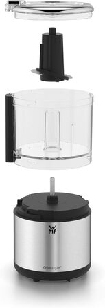 Електричний подрібнювач WMF Kult X – компактний міні-подрібнювач з нержавіючою сталлю, 0,3л, для овочів, трав та горіхів, миється в посудомийній машині