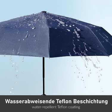 Стійкий до вітру парасолька STYNGARD TRONDHEIM (Чорний) - автоматичний, з тефлоновим покриттям, витримує 140 км/год