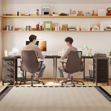 Комп'ютерний стіл Coleshome L-подібної форми 100x70 см з 4 шухлядами, сірий, для офісу, робочого кабінету, спальні