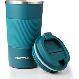 Термокружка з нержавіючої сталі 510 мл Gemful - блакитна, для подорожей та дому
