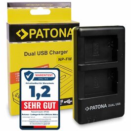Зарядний пристрій PATONA USB-C Dual для акумуляторів Sony NP-FW50 (Alpha 7, A6000, A7S, DSC-RX10)