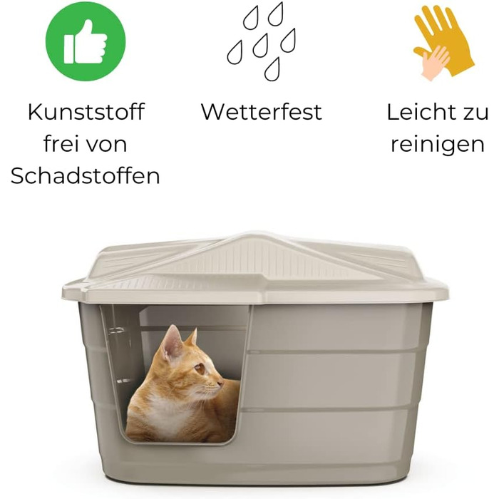 Кітниця/Будка для собак Outdoor/Indoor, вологостійкий пластик, для дому та вулиці