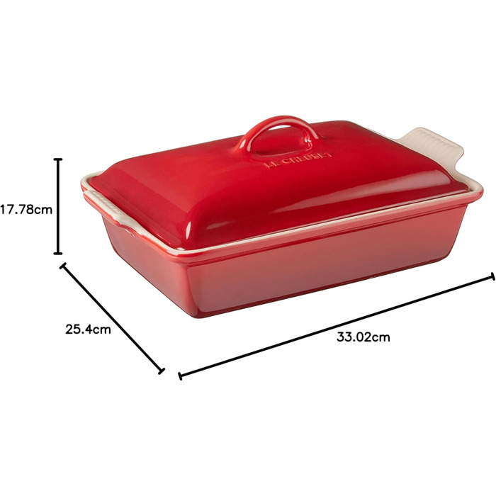 Каструля LeCreuset з керамічним покриттям, червона