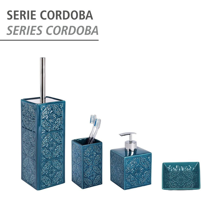 Набір WC Cordoba білий кераміка (блакитний)