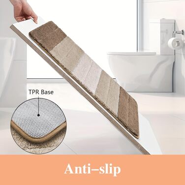 Килимок для ванної кімнати Wyewye з мікрофібри, супер поглинаючий, шампань, 40 x 60 см