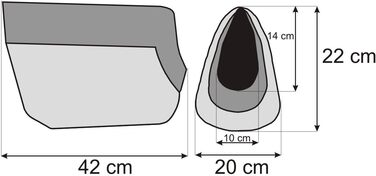 Сумка-переноска для собак та котів, рюкзак, бежевий, 20x42x22 см, S (2-8 кг)