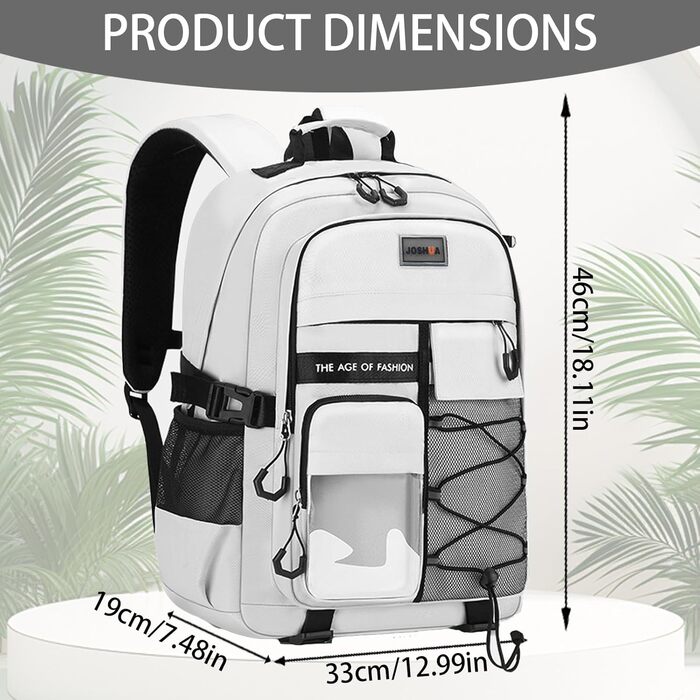Шкільний рюкзак для підлітків та дорослих, великий, водонепроникний, міцний, для середньої школи та гімназії