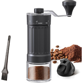 Ручний кавомолка OrkeyDolk з керамічним жорном, 40 режимів помолу, для Aeropress, Pour Over і Мока, регульована, сучасний дизайн