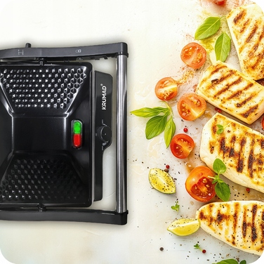 Електричний контактний гриль KRUMAD KMD159, чорний, 2000 Вт