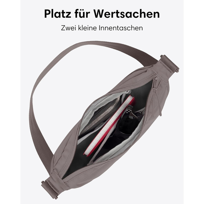 Сумка через плече LARKSON Solveig Medium бежева (Taupe) 3л - Місячна сумка, водонепроникна