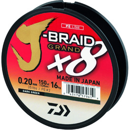 Плетена рибальська волосінь Daiwa J-Braid Grand 0.35 мм 270 м сіра