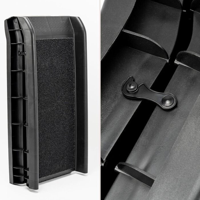 Рампа для собак Lionto до 90 кг, чорна, 156x40 см - навантажувальні бортики багажника, з антиковзким покриттям, для здоров'я суглобів