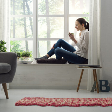 Relaxdays Jute Rug, 60x90 cm