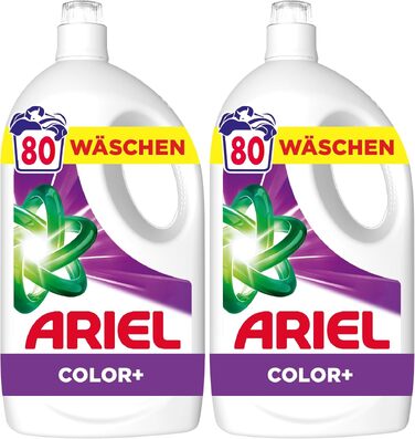 Рідкий пральний засіб Ariel Color+ для кольорових речей, 3.6 л (набір 2 шт), 80 прань