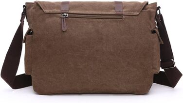 Чоловіча нагрудна сумка OSMIE 16 л, канвас, для ноутбука, сумка-месенджер чорна (L, L-кавовий)