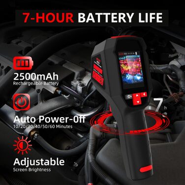 Тепловізор 240x240, 15 колірних палітр, інфрачервоний, діапазон -4°F - 1022°F, 25Hz, з лазерним покажчиком, FOV 50°, для огляду будинку та HVAC