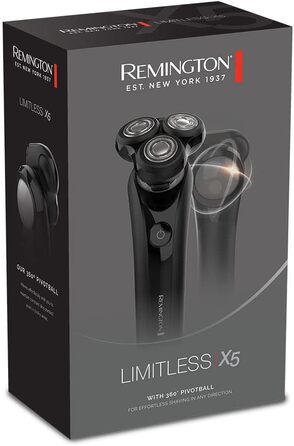 Електричний голчастий верстат Remington XR1750 для чоловіків – гоління мокрим та сухим, голчастий верстат з поворотним голівкою 360°, тример, PowerSense, акумулятор, USB-зарядка, червоний