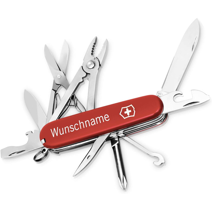 Мультитул Victorinox Deluxe Tinker з гравіюванням, 17 функцій, ніж для чоловіків, мультиінструмент з нержавіючої сталі
