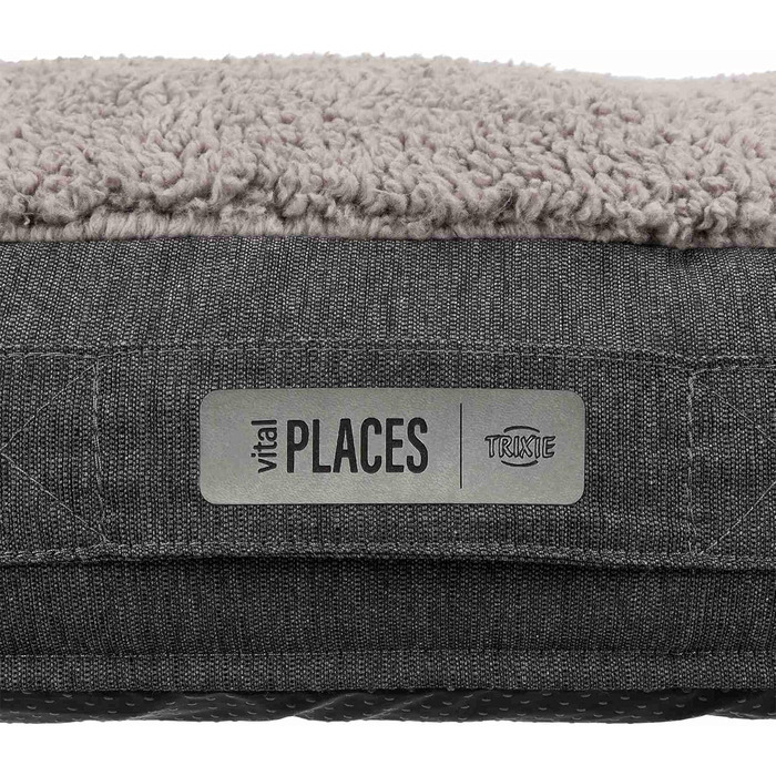 Ортопедична подушка для собак TRIXIE 'Vital Kissen Bendson', овал, 80 x 55 см, сірий колір