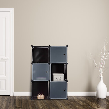 Relaxdays 6-Door Shelf System