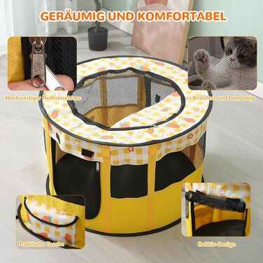 Розкладний вольєр для тварин ALLSOPETS: переносна клітка для котів, собак, кроликів (XL) з сумкою