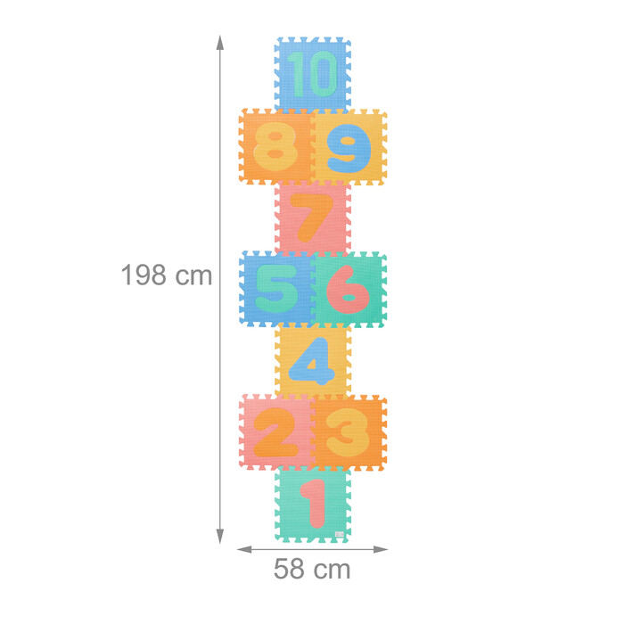 Relaxdays Puzzle Mat with Numbers