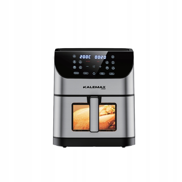 Аерофритюрниця KALEMAX без олії, 8 л, 1800 Вт, срібляста