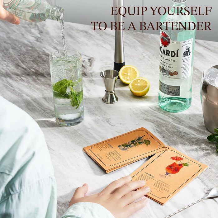 Набір бармена KITESSENSU 6 предметів: шейкер, мірні склянки, сито, щипці, відкривачка – сріблястий барний аксесуар для приготування коктейлів